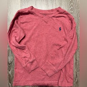 Long Sleeve 4T Ralph Lauren light red v neck